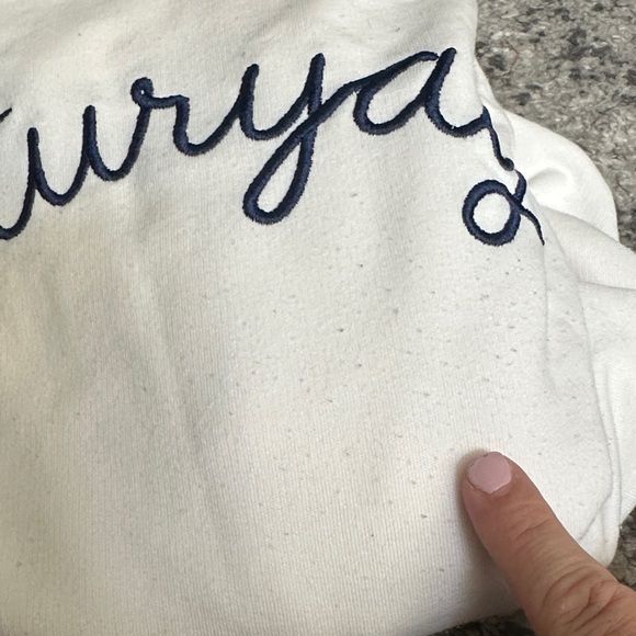 Old Navy White Hoodie with 'Saturyay' Print Women’s XL - Picture 5 of 5